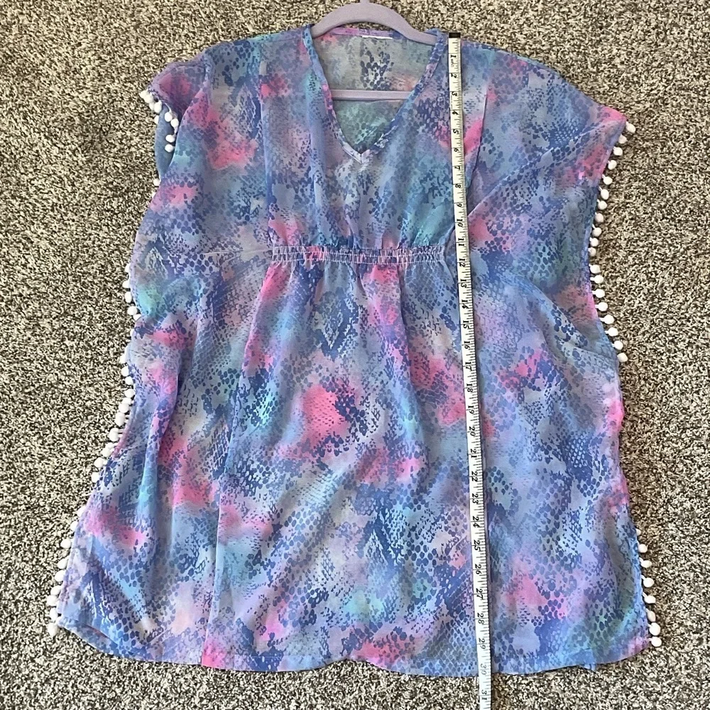 Womens Multicolor Swim Coverup size xs excellent condition, light weight